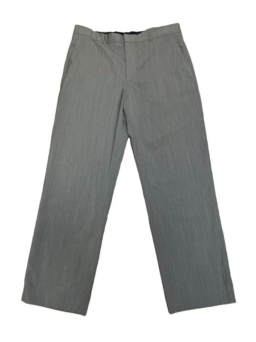 Banana Republic Modern Fit Gray Pinstripe Wool Dress Pants Mens 36x32 Business
